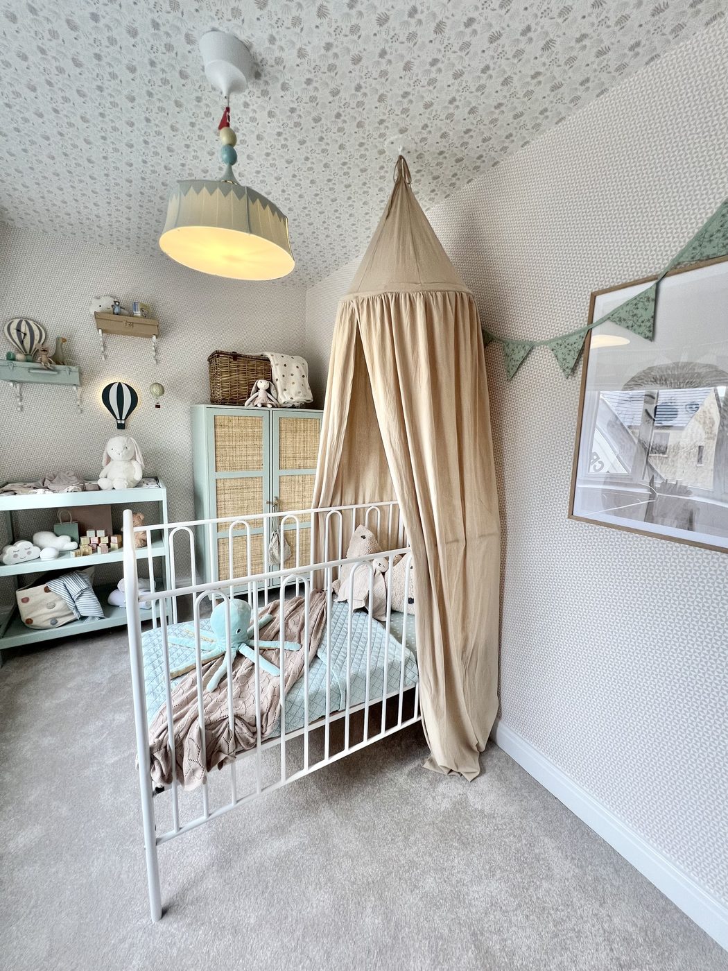 Nursery with canopy cot